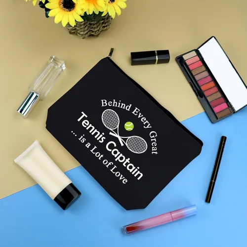 Vista 3 de Mikela Bolsa de cosméticos de regalo de capitán de tenis para mujer, Negro