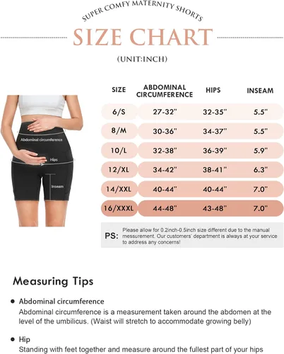 Vista 4 de HOFISH Maternity Yoga Shorts Over The Belly Summer Workout Active Running Short Pants with Pockets