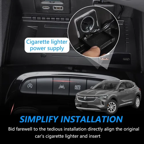 Vista 6 de Cargador de coche inalámbrico para Buick Envision Essence Avenir Preferred 2021-2023, almohadilla de carga rápida de 15 W para B uick Envision