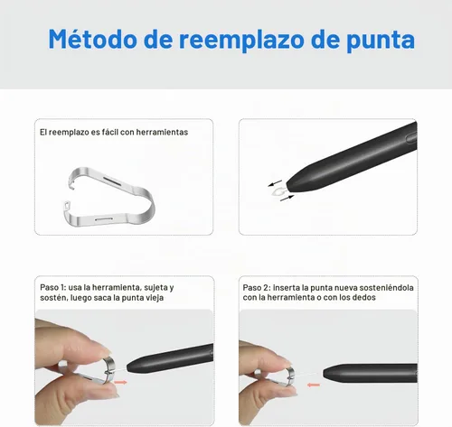 Vista 4 de 20 puntas de repuesto para Samsung Galaxy Tab S9/S9FE /S9 Ultra, S8/S8/S8 Ultra, S7/S7/S7 FE, S6/S6 Lite, Note10/10 Plus/10 Lite, Note