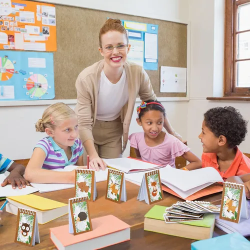 Vista 6 de Clabby Mini cuadernos de 32 piezas para niños, recuerdos de fiesta en el bosque, animales del bosque, animales del bosque, cuaderno en espiral