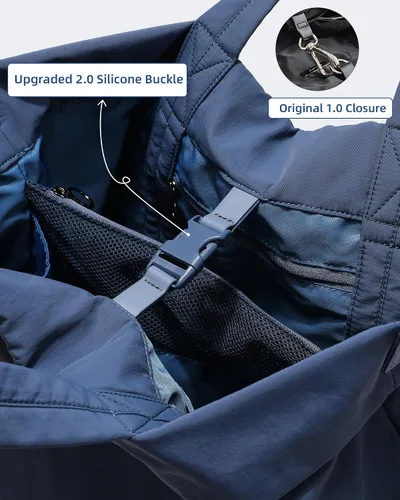 Vista 4 de FODOKO Hobo Crossbody Bags 2.0, 19L Totes Bolso grande con correas para mujer, múltiples bolsas de hombro de nailon para viajes gimnasio