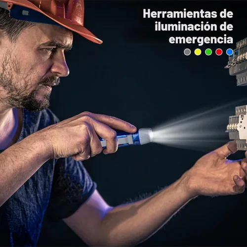 Vista 5 de Linterna de manivela de mano de 20 piezas, 3 linternas LED, mini lámpara translúcida, sin batería, linterna de mano, potente herramienta