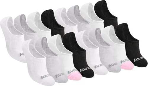 Vista 11 de Saucony 8 pares de calcetines invisibles acolchados para mujer. Armario (8 Pares)