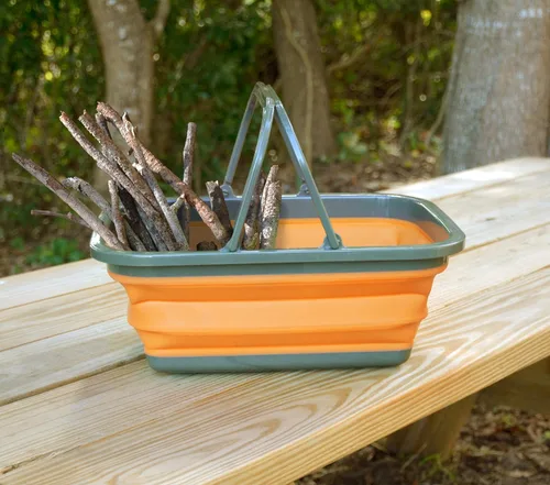 Vista 5 de UST flexware fregadero, 2.25 gallones, color naranja. utensilios de cocina de camping