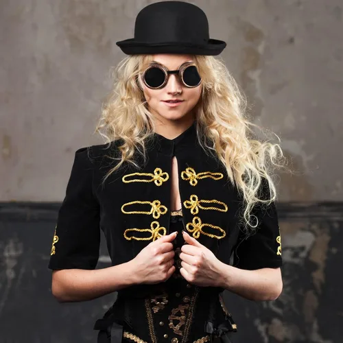 Vista 6 de Gafas vintage steampunk para cosplay, estilo punk gótico