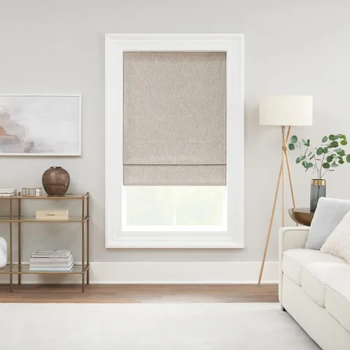 Vista 21 de Eclipse Drew - Persianas romanas para ventanas, sin cordones, 100 % opacas, 23 pulgadas de ancho x 64 pulgadas de largo, reducen el ruido, persianas