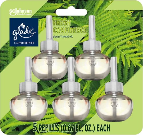 Vista 8 de Glade PlugIns Ambientador de Aceite con Aroma, Cool Coconut Edición Limitada, 3.35 oz Total, 5 Recambios