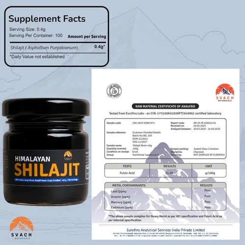 Vista 3 de Resina Shilajit – 1.41 onzas (100 porciones) 80% ácido fúlvico – probado en laboratorio – grado oro del Himalaya para hombres y mujeres de alta