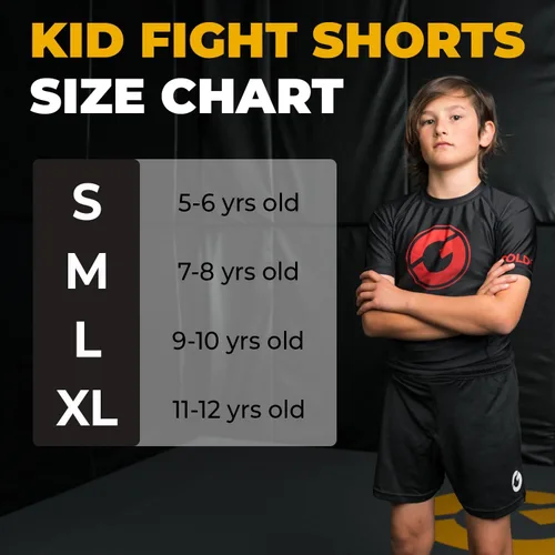 Vista 3 de Gold BJJ Pantalones cortos de Jiu Jitsu para niños, ligeros para lucha juvenil, para artes marciales, lucha, boxeo y artes marciales mixtas