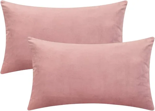 Vista 34 de Juego de 2 fundas de cojín de terciopelo para sofá y cama - 20"x20", aguamarina Aqua