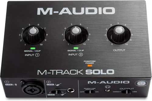 Vista 9 de M-AUDIO M-Track Solo - Interfaz de audio USB, 48 kHz / 1 XLR in (paquete de 8)