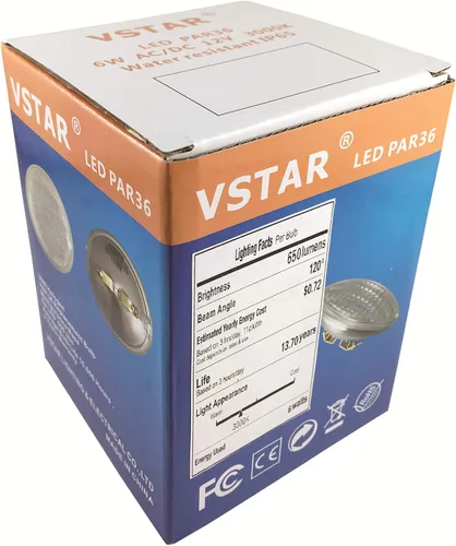 Vista 4 de Vstar® Bombilla LED PAR36 de 6 W, 600-700 lúmenes, base multiusos, 3000 K, lámpara de 12 V CA/CC impermeable para paisaje, blanco cálido