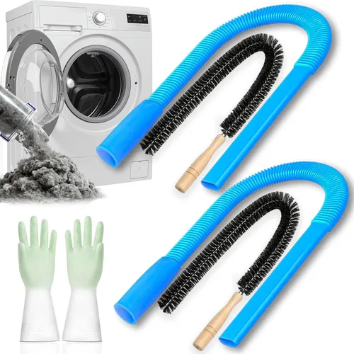 Vista 9 de Kit limpiador de ventilación de secadora, accesorio universal para aspiradora de pelusa para secadora con manguera flexible larga y cepillo 1 pieza
