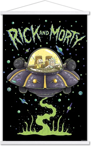 Vista 7 de Trends International Rick and Morty-Ship - Póster de pared con clip, 22.375 x 34 pulgadas, paquete de póster y clip
