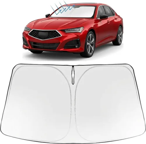 Vista 277 de Proadsy Parasol para parabrisas Rivian R1S 2022-2025 2026 de 4 capas plegable, protector de parasol frontal que bloquea los rayos UV, mantiene