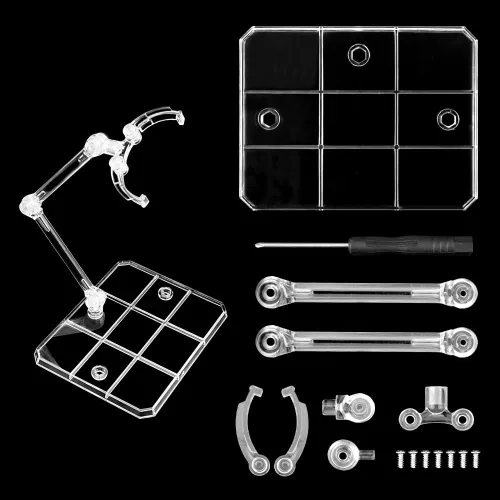 Vista 6 de 5 soportes para figuras de acción, soporte transparente para figuras de acción de montaje con base de muñeca, soporte de soporte compatible