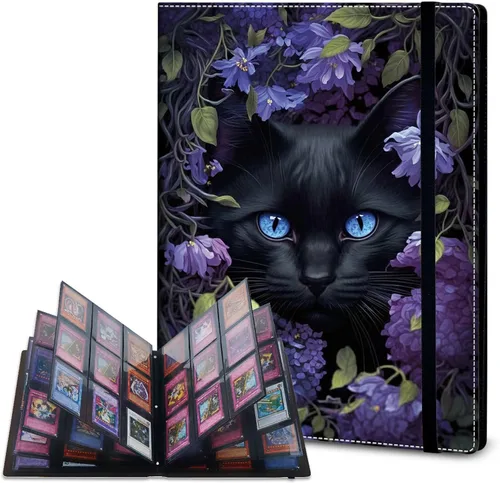 Vista 10 de Rossy Carpeta de tarjetas con 4 bolsillos, carpeta de tarjetas intercambiables, álbum de colección de tarjetas, para 160 tarjetas, carpeta
