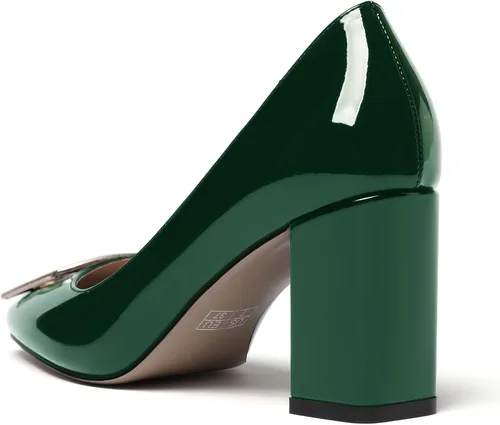 Vista 7 de WAYDERNS Zapatos de tacón alto con puntera cuadrada para mujer, de 3 pulgadas