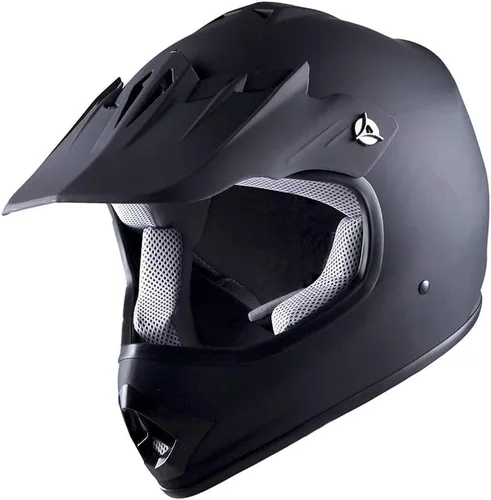 Vista 2 de 1Storm - Casco de motocross para jóvenes y niños, color negro mate + gafas + paquete de guantes negros para jóvenes MG