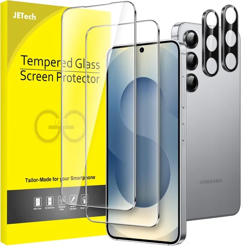Vista 9 de JETech - Protector de pantalla para Samsung Galaxy S20 FE de 6.5 pulgadas con protector de lente de cámara, película de vidrio templado, compatible