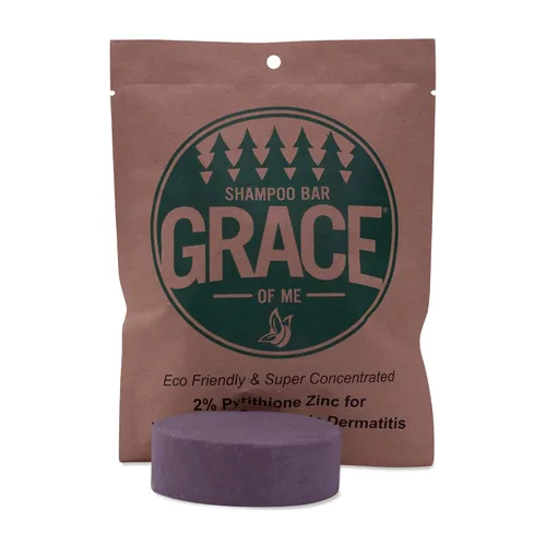 Vista 7 de Grace of Me - Barra de champú de zinc con piritiona al 2% con manteca de karité (4 onzas) (lavanda)