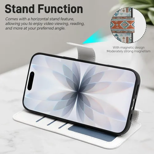 Vista 4 de SWEET TANG Funda protectora para iPhone 17, con tarjetero y tarjetero Patrón 828