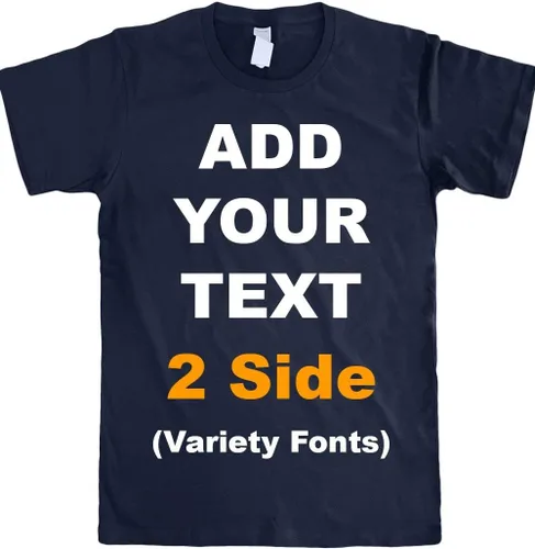 Vista 9 de Circular - Camisetas personalizadas en la parte delantera y trasera para añadir tu texto, ultra suaves, para hombres y mujeres, camiseta de algodón