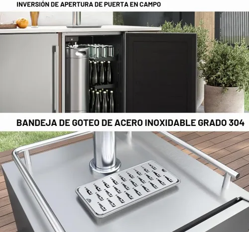 Vista 6 de Zephyr Presrv - Refrigerador de cerveza y barril de acero inoxidable