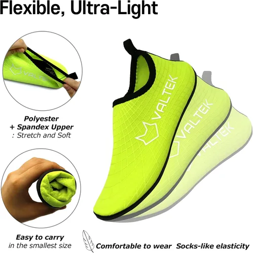 Vista 3 de VALTEK Zapatos de agua Paleos - Calcetines de yoga descalzos para playa, natación, Aqua Surf al aire libre para hombres y mujeres