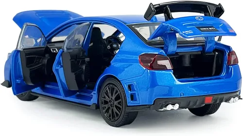 Vista 6 de 2016 Impreza WRX STI S207 Modelo fundido a troquel Coches Racing Deportes Toy Car 1/32 Escala Metal Vehículos fundidos a presión para niños con luz