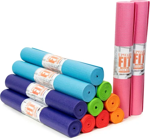 Vista 8 de Value - Alfombrillas de yoga a granel de 0.118 in, paquete de 12 Alfombrillas de ejercicio antideslizantes a granel para entrenamiento