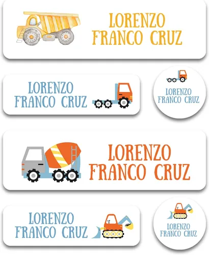 Vista 10 de Etiquetas de nombre personalizadas para niños para guardería (180 unidades), impermeables, aptas para lavavajillas, etiquetas con nombre
