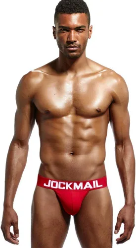 Vista 3 de JOCKMAIL Hombres Algodón Hombres Ropa Interior Escritos Hombres Bragas Atlético Defensor Masculino Escritos