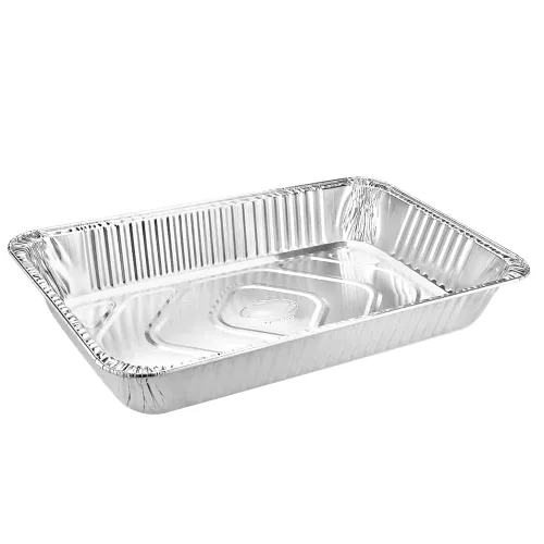 Vista 2 de Tiger Chef Paquete de 50 bandejas de mesa de vapor de papel de aluminio duraderas, tamaño completo, desechables, 21 x 13 pulgadas