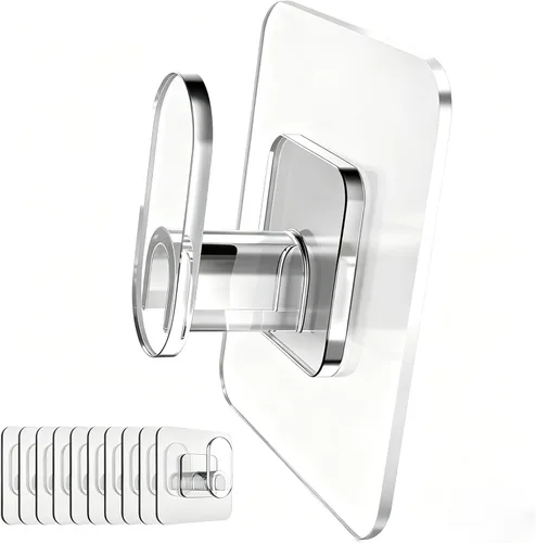 Vista 15 de DELITON Ganchos adhesivos – Paquete de 4 ganchos de pared para toallas/abrigos, para baño o cocina (negro mate, acero inoxidable)