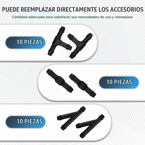Vista 6 de Kit de manguera de limpiaparabrisas para auto lekudo Pack-30, manguera de goma flexible a prueba de fugas de 13 pies, con conector de manguera tipo