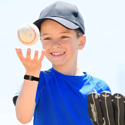Vista 7 de Regalos de béisbol para niños y hombres, entrenador, equipo, niños, jugador, inicial, con letra A-Z, pulseras de béisbol, regalos de fiesta
