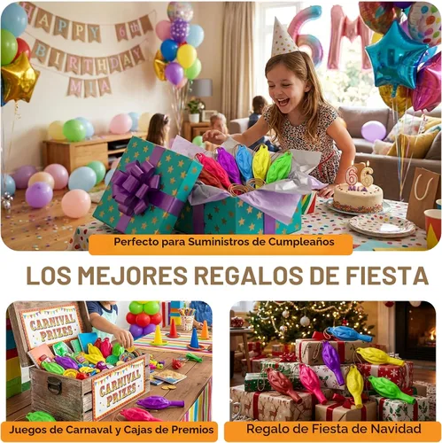 Vista 6 de Globos de neón Giraffe con función de rebote (30 unidades)