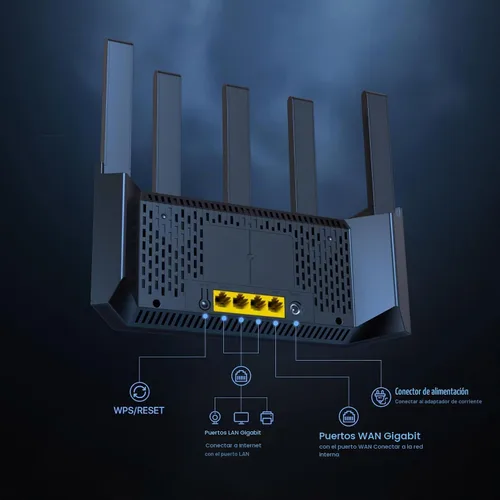 Vista 8 de Tenda AX1500 - Enrutador WiFi 6 (RX2L Pro) - Enrutadores WiFi Gigabit de doble banda inteligente para el hogar, diseño vertical con 4 puertos GE
