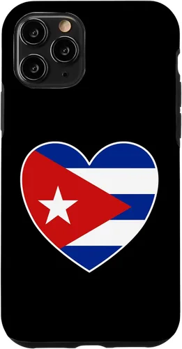 Vista 28 de iPhone 13 Pro Max I Heart Cuba - Divertida funda con bandera cubana