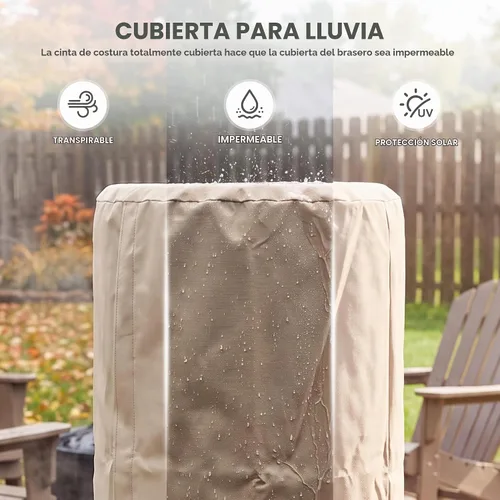 Vista 9 de COSIEST Mesa de Hoguera de Propano para Exteriores con Base Redonda Compacta de Piedra Ledge de 11 Pulgadas de Grafito, Certificada, 40,000 BTU Negro