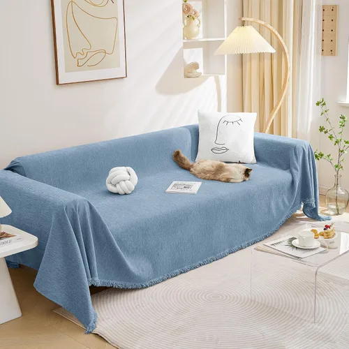 Vista 25 de MEETSKY Funda para Sofá Funda de Sofá Lavable Funda para Sofá de Dos Plazas Fundas Individuales de Chenilla para Sofá Sala de Estar Perros Protector