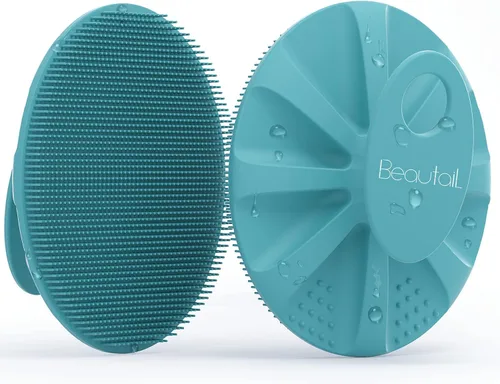 Vista 10 de BEAUTAIL Cepillo de silicona para ducha y baño, exfoliante suave para mujeres y hombres, piel sensible al bebé, fácil de limpiar, enjabona bien, más