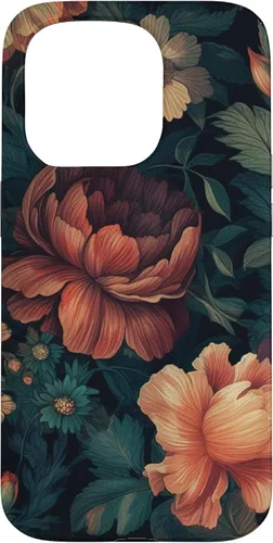 Vista 14 de Vintage Dark Flower Pattern Moody Floral Case for iPhone 17