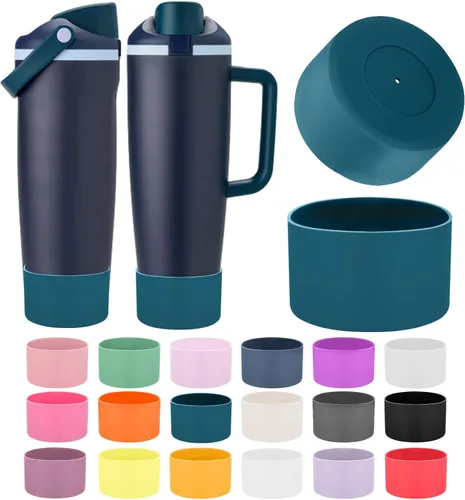 Vista 26 de Mity rain 2 piezas de botas protectoras de silicona para botellas y vasos FreeSip Sway de Owala de 30 oz y 40 oz - Accesorios para owala, mejora