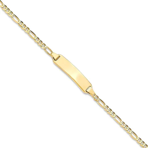 Vista 8 de ICE CARATS 14k Yellow Gold Baby Figaro Id Bracelet Fine Jewelry For Women Gifts For Her