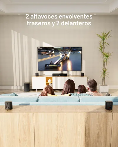 Vista 4 de ULTIMEA Barra de sonido de 7.1 canales con subwoofer, sistema de cine