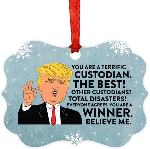 Vista 55 de Andaz Press Presidente Donald Trump Fancy Frame Recuerdo Adorno de Navidad Regalo de broma Ejecutivo de Cuenta, 1 paquete, Divertidas Ideas