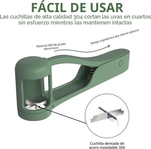 Vista 3 de WhiteRhino Cortador de Uva para Niños de 1 a 3 años, Rebanador de Uva para Niños Pequeños, Herramienta de Corte de Uva, Cortador de Cereza, Tomate